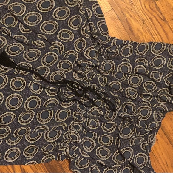 H&M Blue & Tan Circle Print Boho Romper XL🛍🎄 - Picture 4 of 7